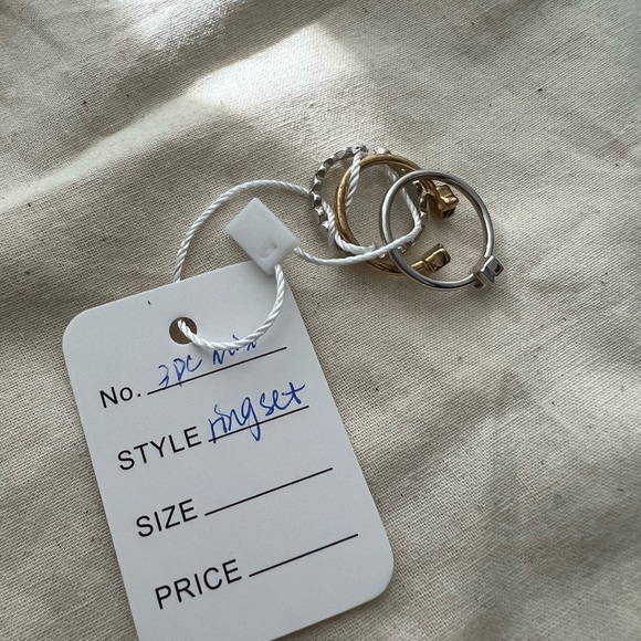 3pc star ring set in sterling silver - Picture 5 of 8